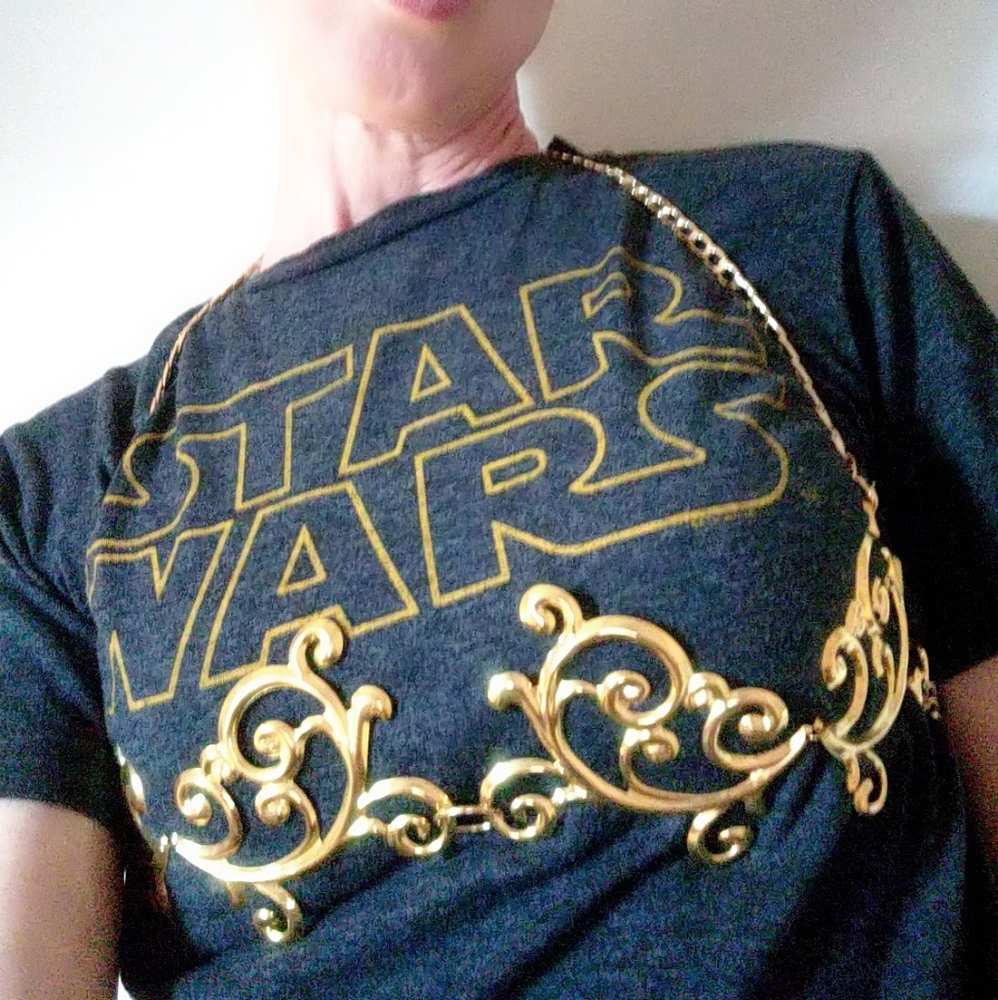 Filigree Frame Bra BNIP gold costume top